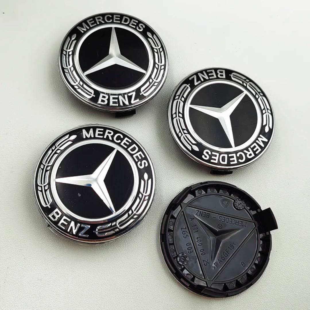 (4pcs) Mercedes Benz Wheel Center Caps 75mm