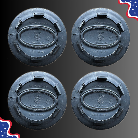 Set of 4 65mm Wheel Center Caps for Land Rover & Range Rover – Black / Green Logo back view