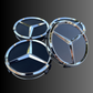 4pcs Mercedes Center Caps Black & Silver