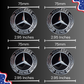 (4pcs) Mercedes Benz Wheel Center Caps 75mm