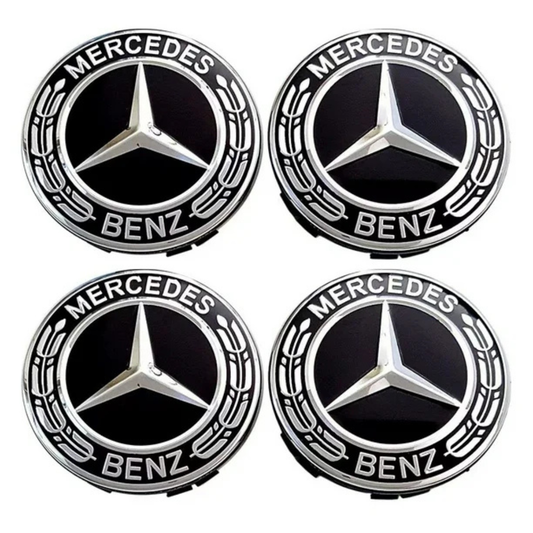 (4pcs) Mercedes Benz Wheel Center Caps 75mm