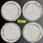 4pcs Mercedes Center Caps Silver & Chrome