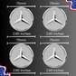 4pcs Mercedes Center Caps Silver & Chrome