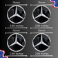 4pcs Mercedes Center Caps Black & Silver