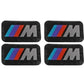 (4) BMW Wheel M Badge Sticker Emblem Decal 17mm X 9mm