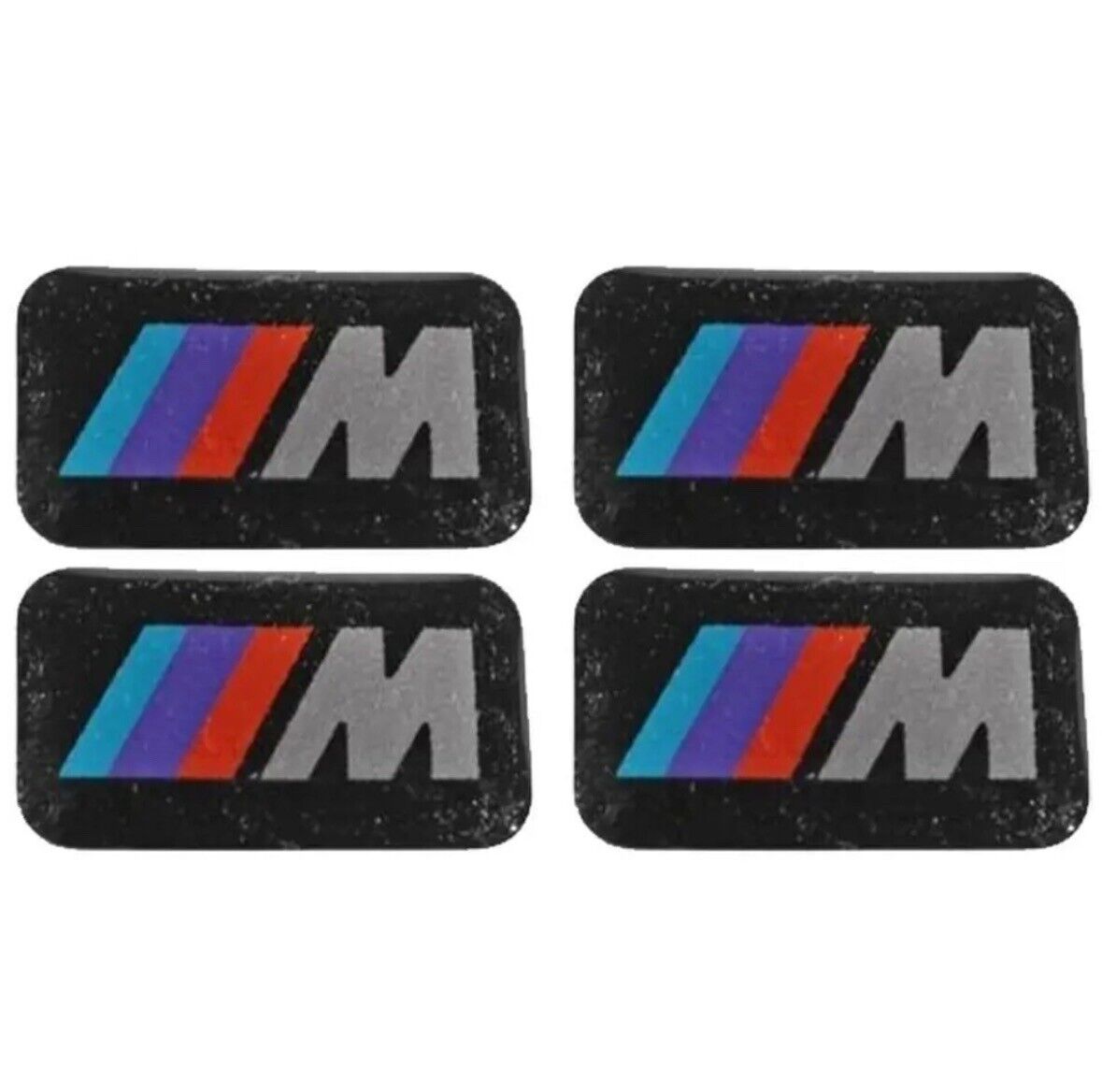 (4) BMW Wheel M Badge Sticker Emblem Decal 17mm X 9mm