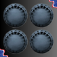 Set of 4 60mm Wheel Center Caps for Chevrolet – Black / Chrome back view