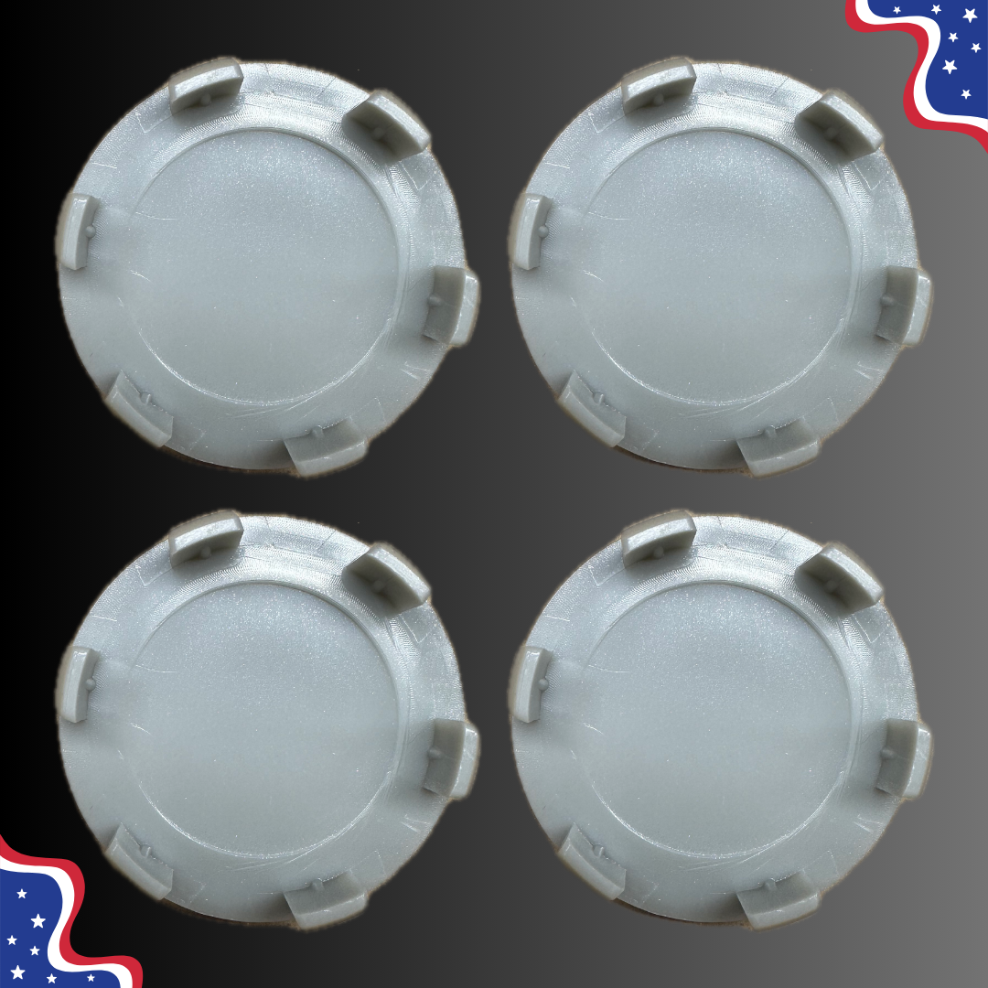 Set of 4 60mm Wheel Center Caps for Chevrolet – Silver / Gold back view