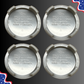 Set of 4 55mm Wheel Center Caps for Ford – Silver back view