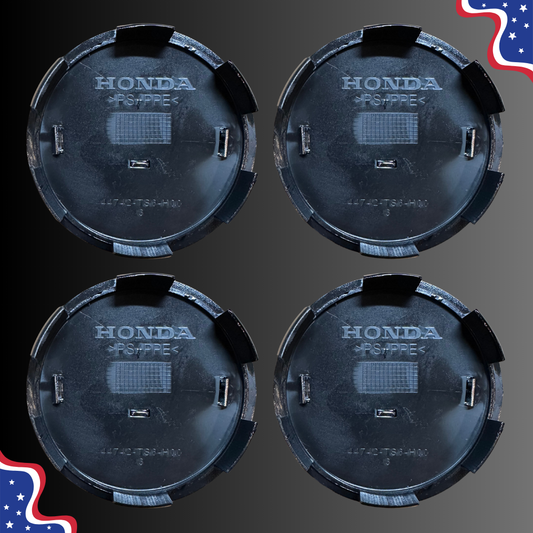 Rear retaining clips on four 69 mm Honda-compatible center caps