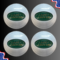 Set of 4 65mm Wheel Center Caps for Land Rover & Range Rover – Silver / Green Logo front view