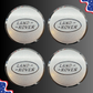 Set of 4 65mm Wheel Center Caps for Land Rover & Range Rover – Silver / Silver Logo front view