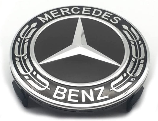 (4) Mercedes Benz Wheel Center Caps 75mm